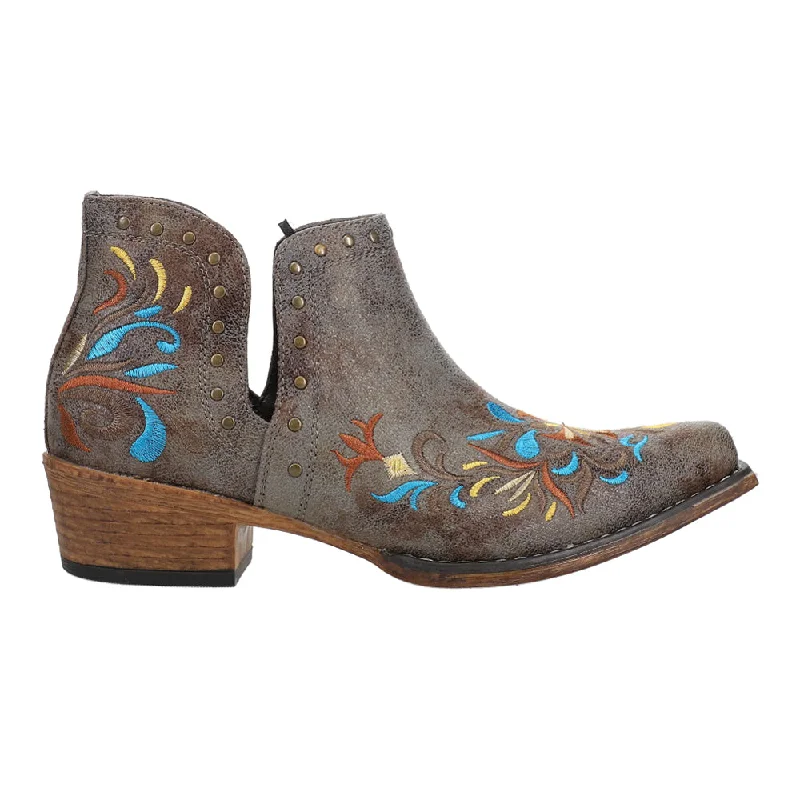 Modern Running-Style Shoes Ava Floral Embroidered Snip Toe Cowboy Booties