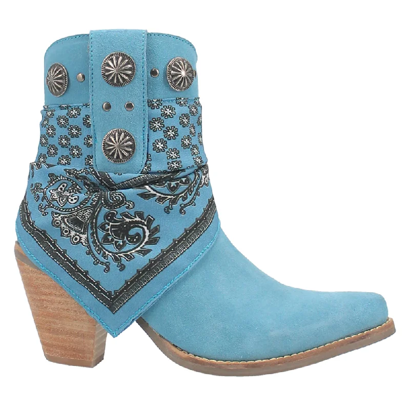 Streetwear-Inspired Footwear Bandida Paisley Studded Round Toe Cowboy Booties