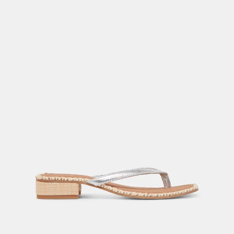 BARTY SANDALS SILVER METALLIC LEATHER