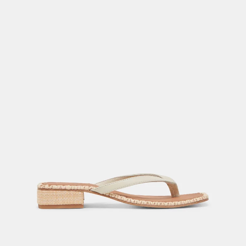 BARTY SANDALS WHITE LEATHER