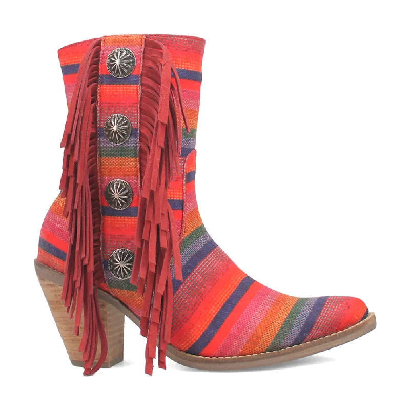 All-Season Shoes Discount Chili Pepper Serape Southwest Cowboy Booties