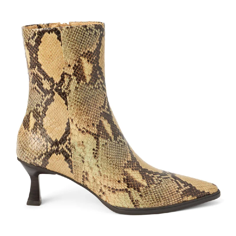 Flash Sale Starts Gabbie Snake Pointed Toe Zippered Boots