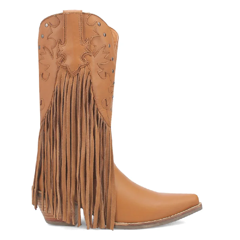 Comfortable Chic Hoedown Fringe Snip Toe Cowboy Boots