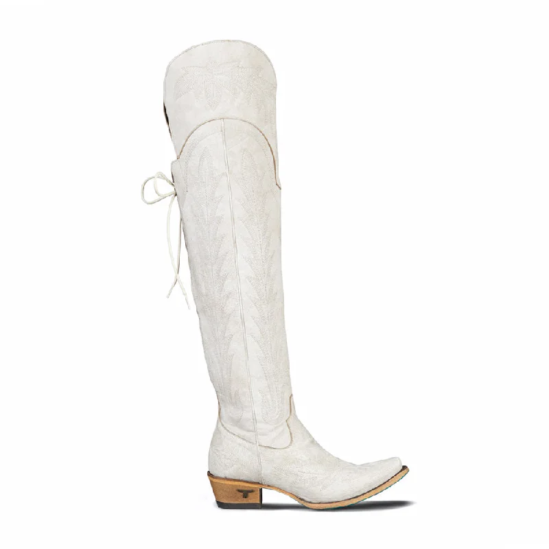 Lexington OTK Corset Embroidered Snip Toe Zippered Cowboy Boots