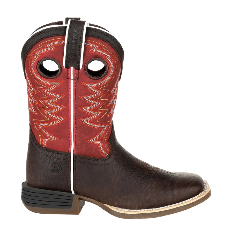 Lil' Rebel Pro Red Square Toe Cowboy Boots (Big Kid)