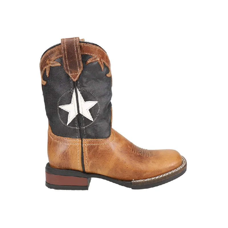 Monterey Star Square Toe Cowboy Boots (Little Kid-Big Kid)