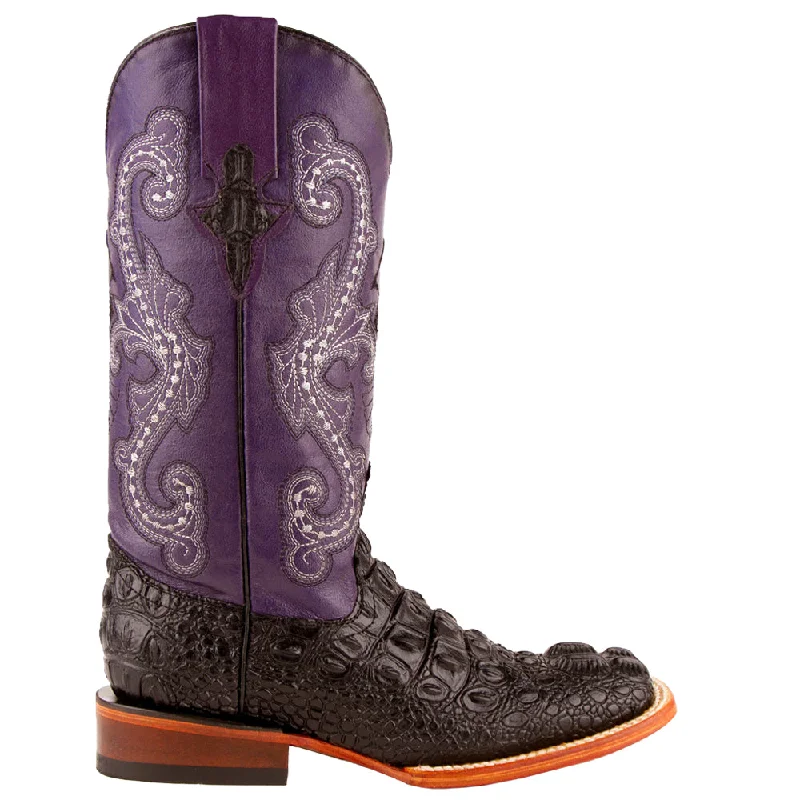 Save Big Rancher Caiman Embroidered Square Toe Cowboy Boots