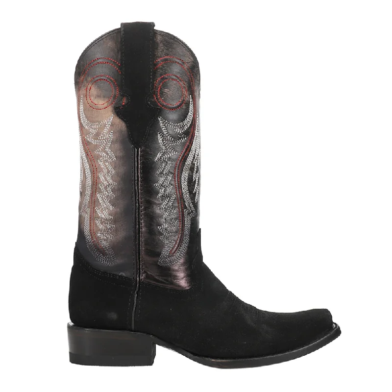 All-Season Shoes Deal Roughrider Embroidered Narrow Square Toe Cowboy Boots