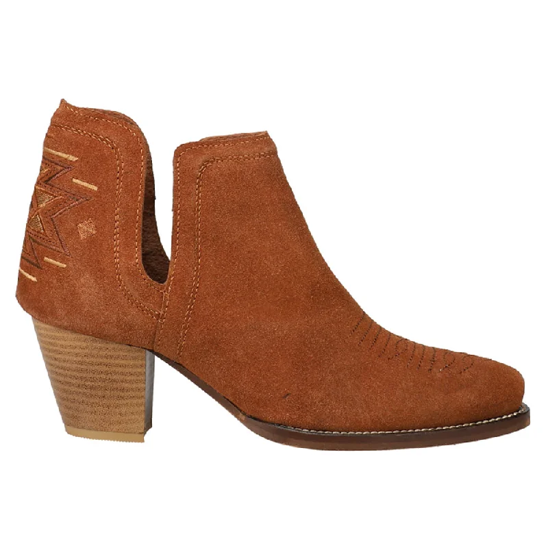 Sleek Dress Shoes Deal Rowdy Aztec Southwest Embroidered Round Toe Cowboy Booties