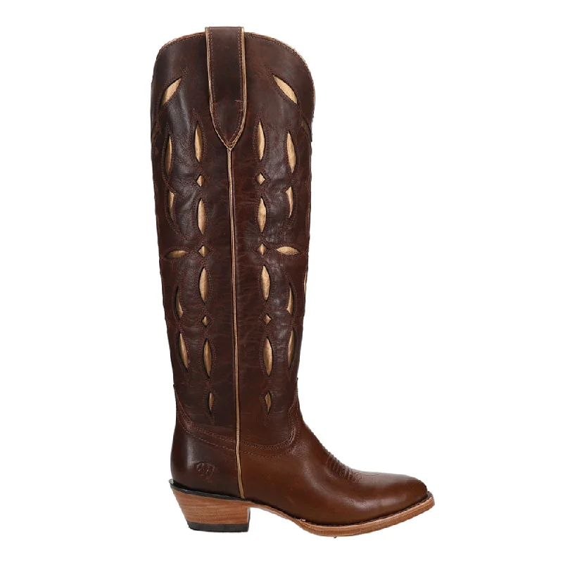 Trendy Footwear Sale Saylor StretchFit Tooled-Inlay Round Toe Cowboy Boots