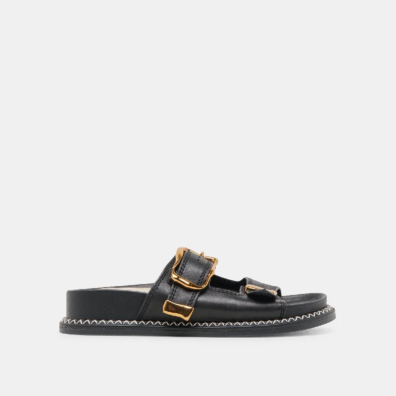 SEVANA SANDALS BLACK LEATHER