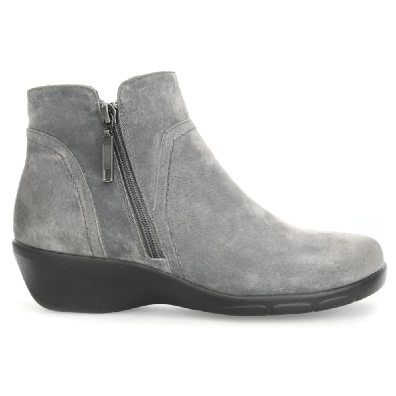 Waverly Round Toe Wedge Zippered Booties