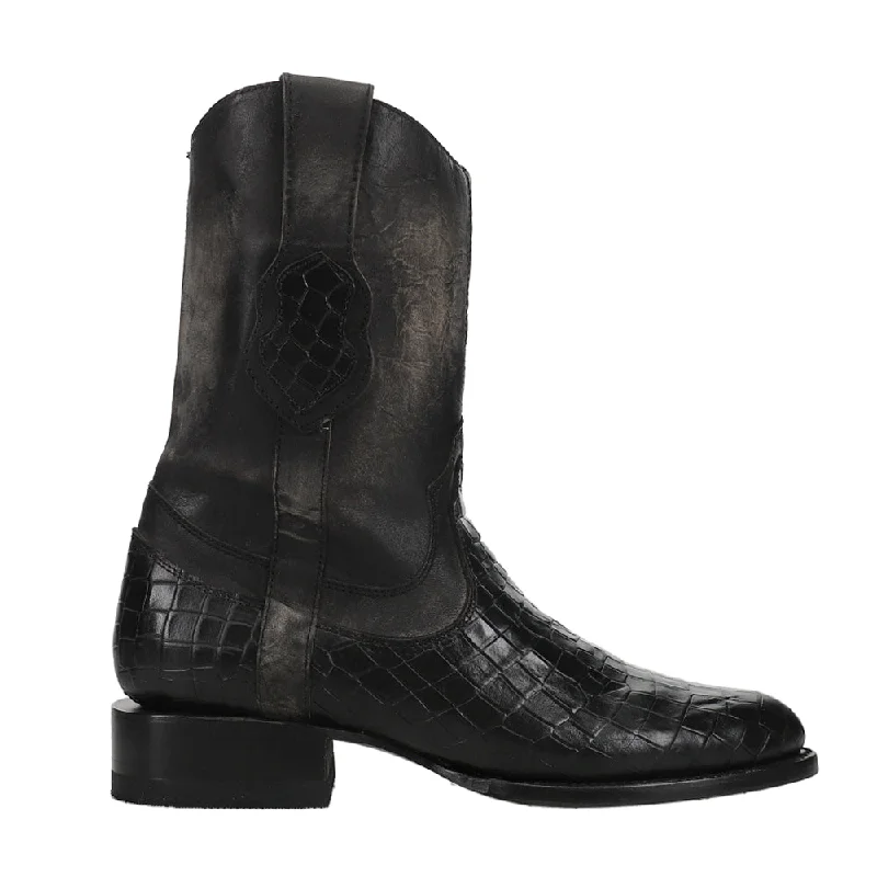 Luxury Shoes Clearance Winston Alligator Print Round Toe Cowboy Boots