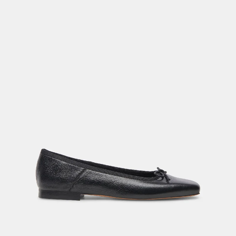 Limited-Time Shoe Deals ANISA BALLET FLATS BLACK LEATHER