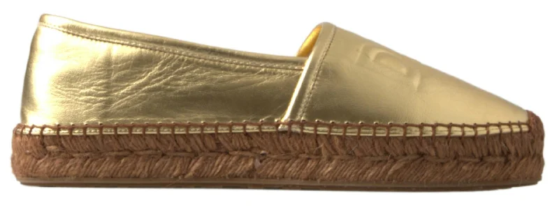 Fashion Forward Dolce & Gabbana en Elegance Leather Women's Espadrilles