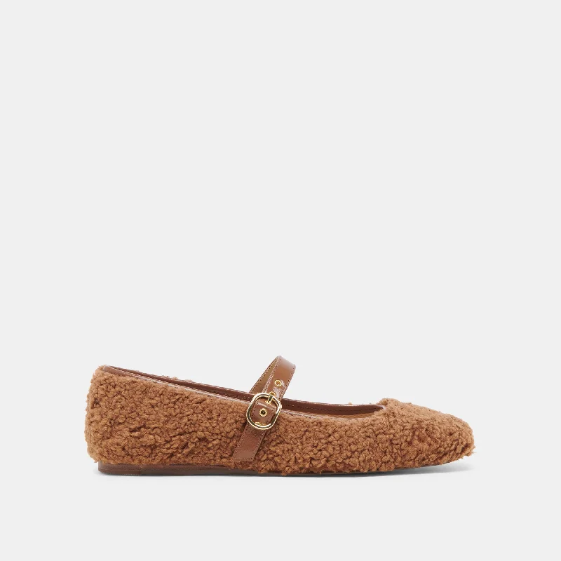 RODNI PLUSH BALLET FLATS PECAN PLUSH