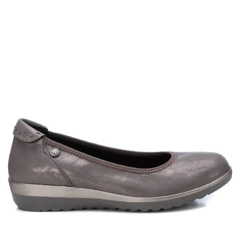 Flexible Sole Shoes Sale Women's Ballet Flats Shoes In Charcoal