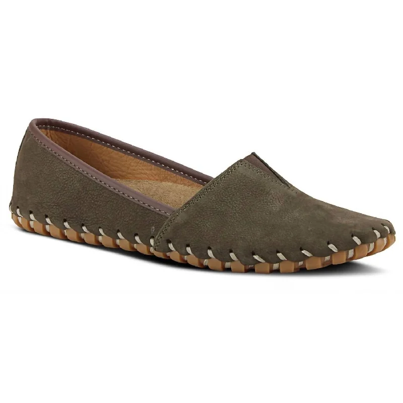 Travel-Friendly Footwear Promotion Women's Kathaleta Slip On Shoes In Dark Olive