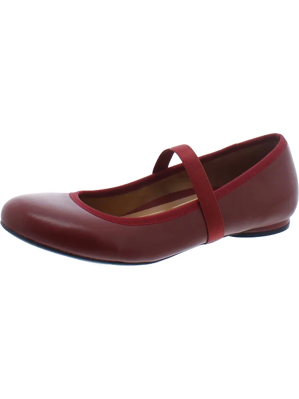 Womens Leather Slip On Mary Janes