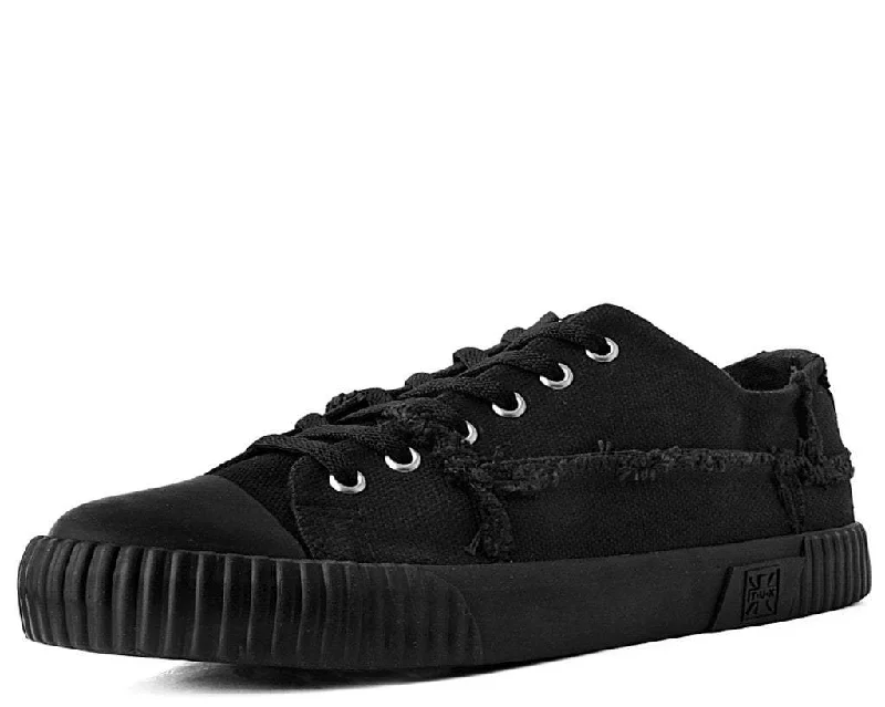 Minimalist Fashion Sale Black Canvas Low Top Sneaker