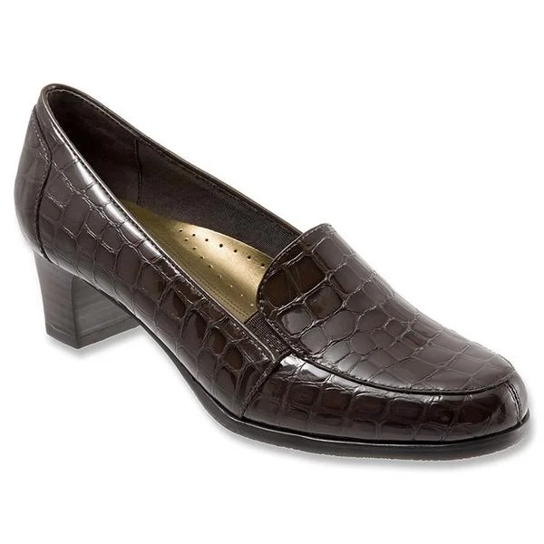 Best Deals Of The Season Trotters Gloria Dark Brown Croc (Women's)