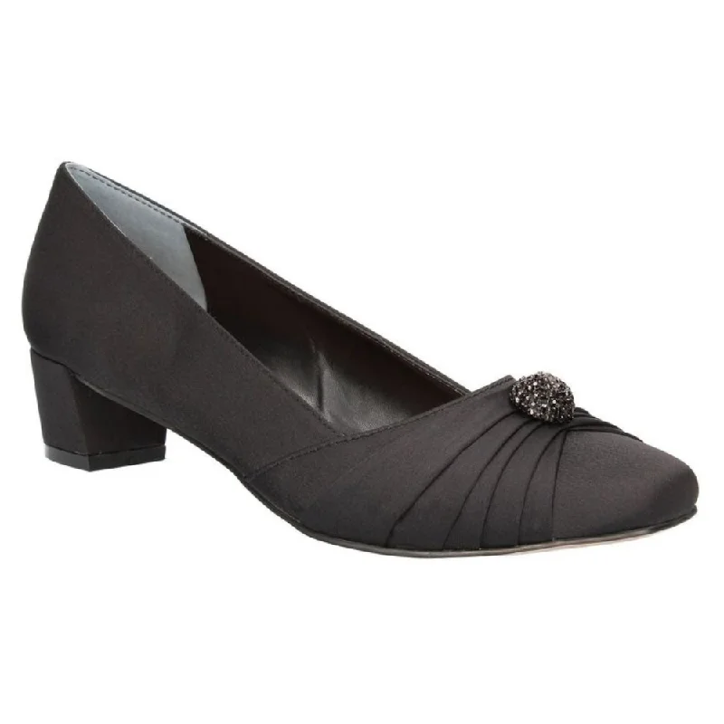 Non-Slip Shoes Sale J. Renee Lariel Black Satin Dress Pump (Women's)