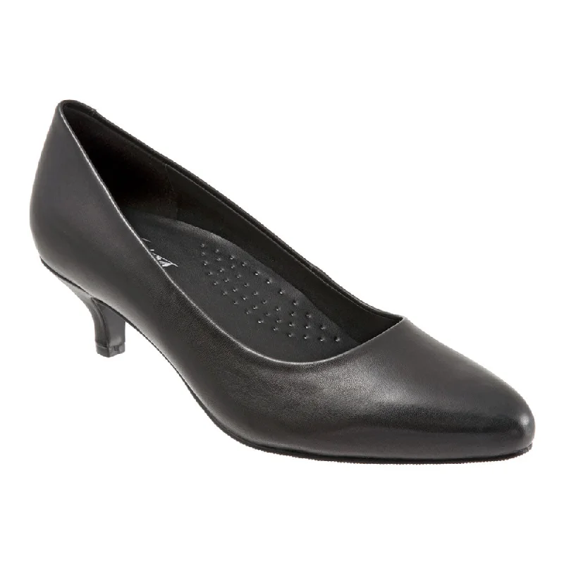 Season Offer Trotters Kiera Heel Black Leather (Women's)