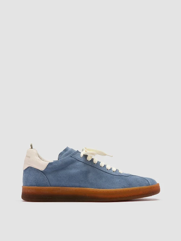 Premium Style Offers DESTINY 101 - Blue Leather and Suede Low Top Sneakers