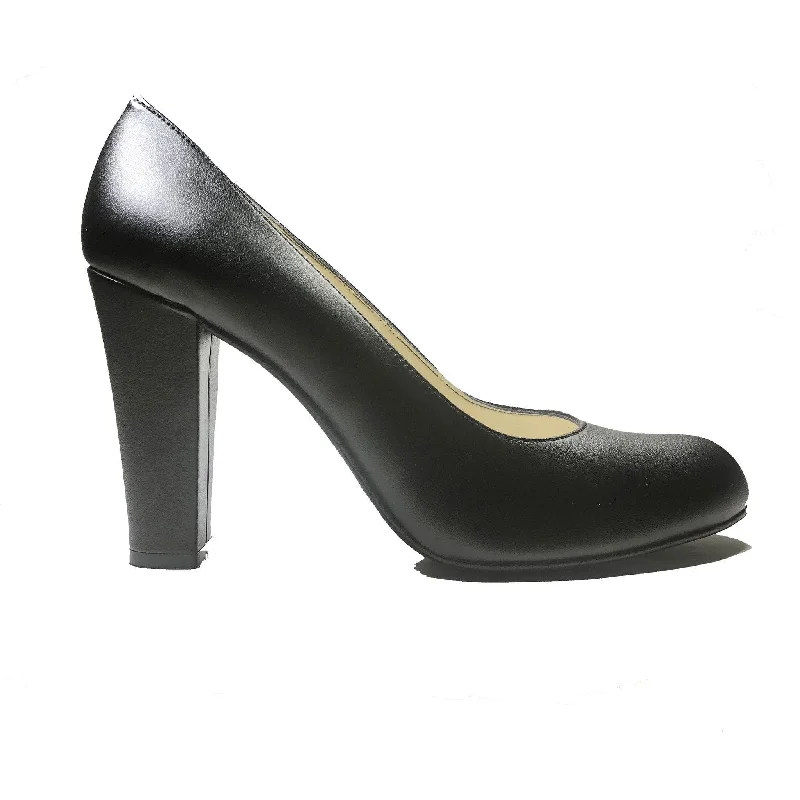 Fashionable Comfort Promotions 'Tanya' Black vegan leather high heel by Zette Shoes