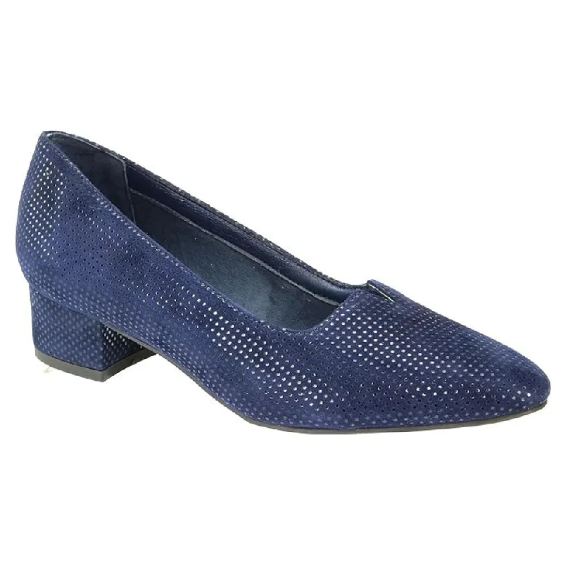 Supportive Shoes Offer David Tate Culture Navy Mini Lizard Leather Pump (Women's)