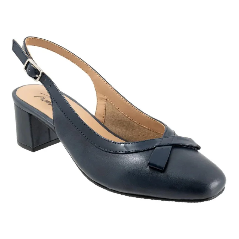 Seize Bargains Trotters Dalani Navy Leather Pump (Women's)