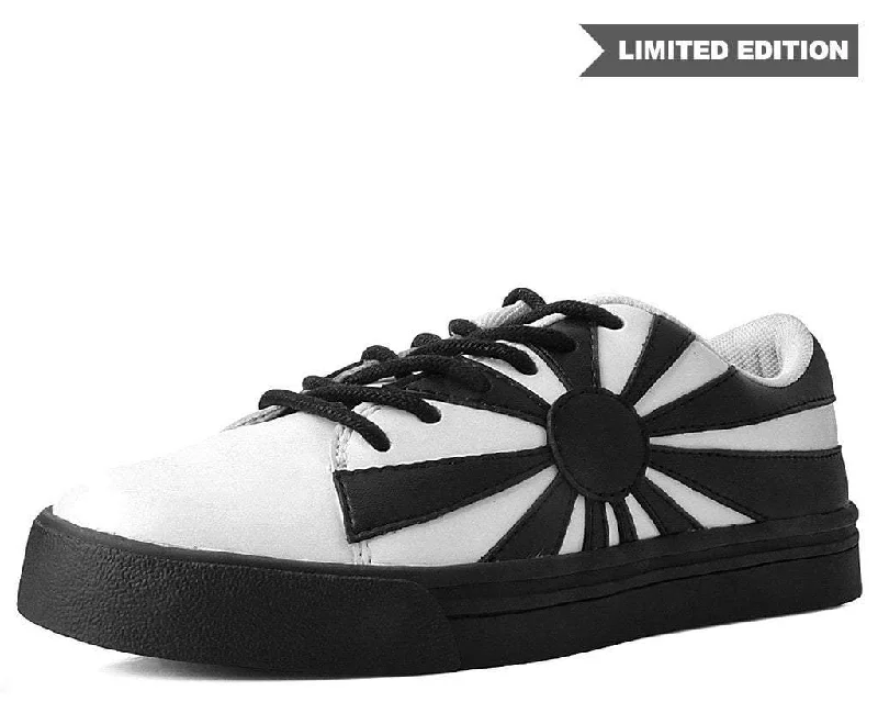 Luxury Casual Deals White & Black Sunburst Sneaker