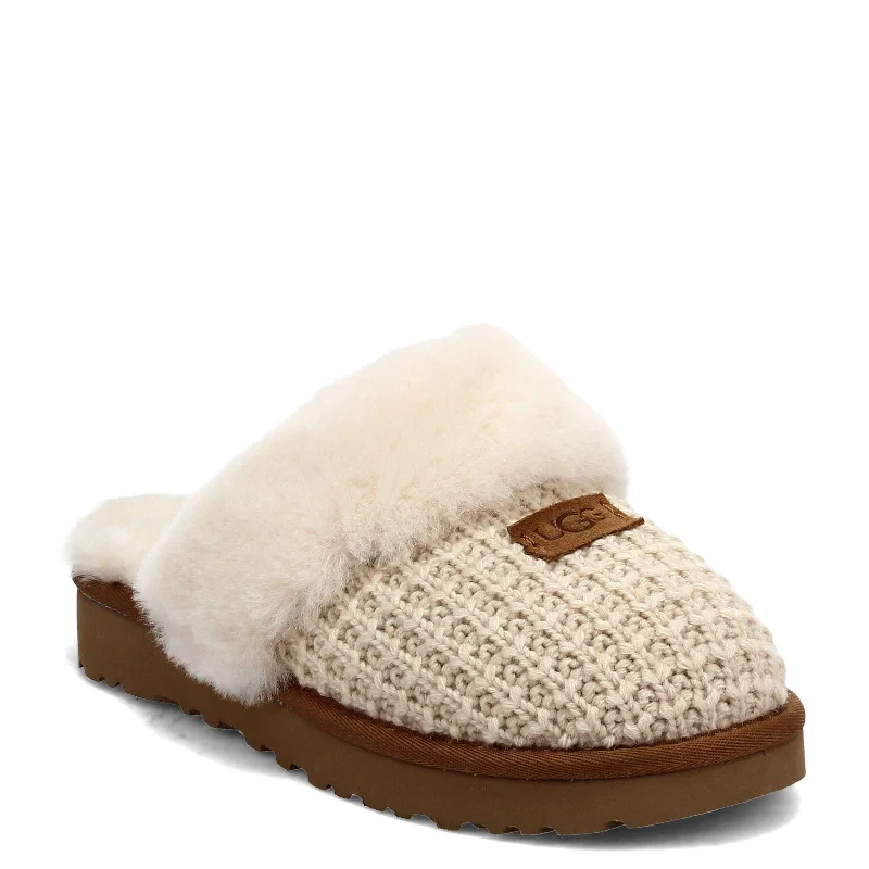 Women's Shoes UGG COZY Knit Platform Slide Slippers 1117659 CREAM