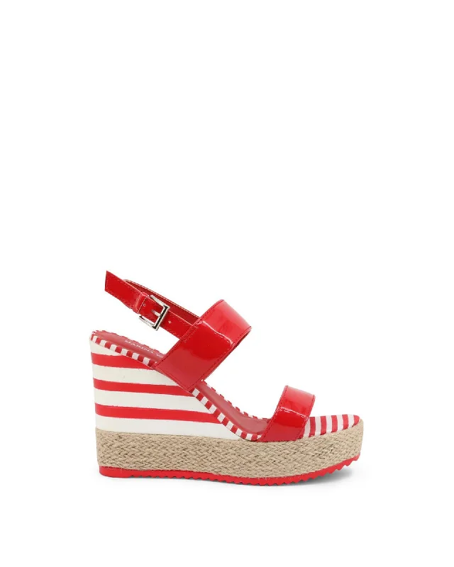 Marina Yachting  Womens Red Wedge Sandals