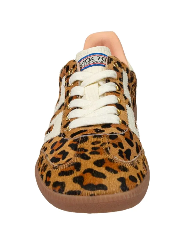 Cloud Sneaker In Leopard Camel White