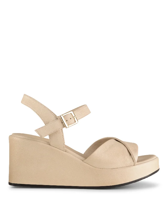 Luxury Women's Shoes Mae Beige Leather