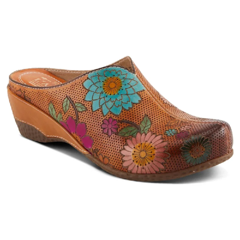 L'Artiste By Spring Step Chienti Camel Multi Clog (Women's)