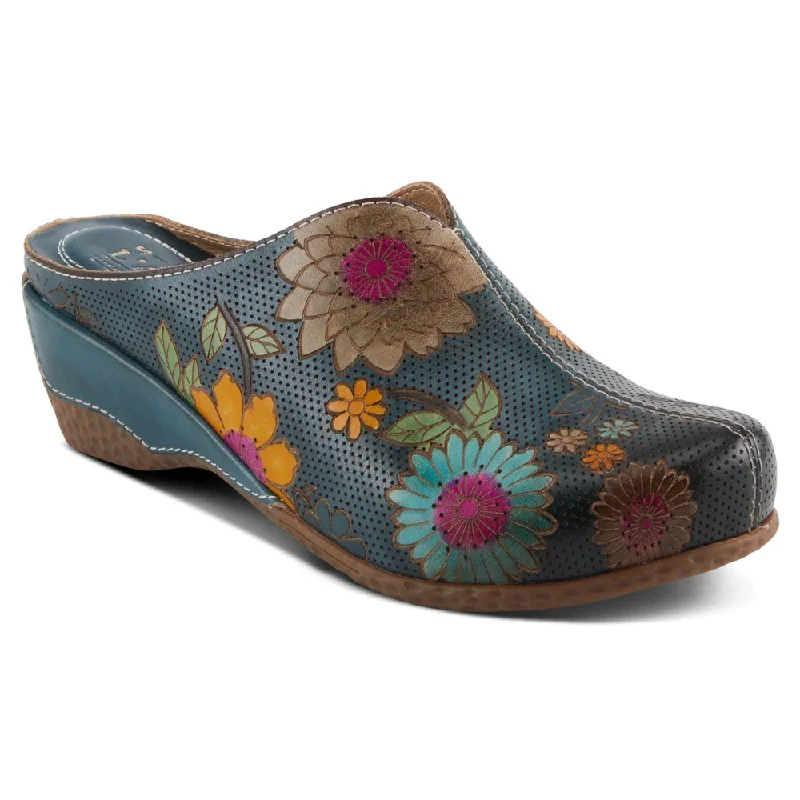 L'Artiste By Spring Step Chienti Navy Multi Clog (Women's)