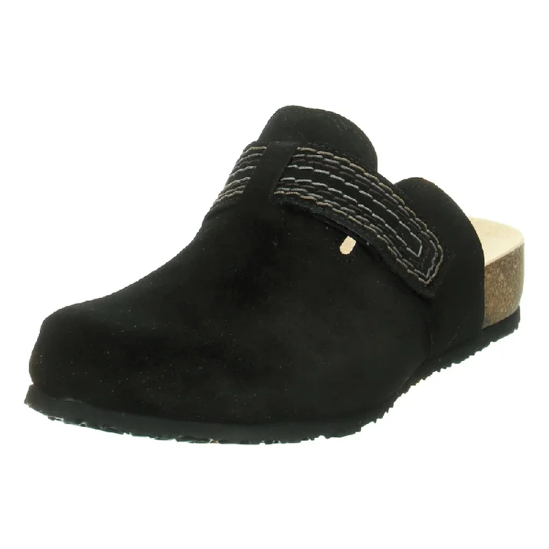 Think! Julia Black Leather Clog (Women's)