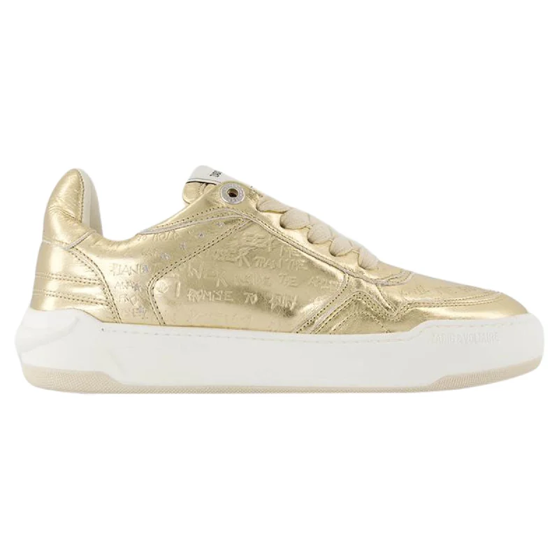 Wings Sneakers - Zadig & Voltaire - Leather - Gold