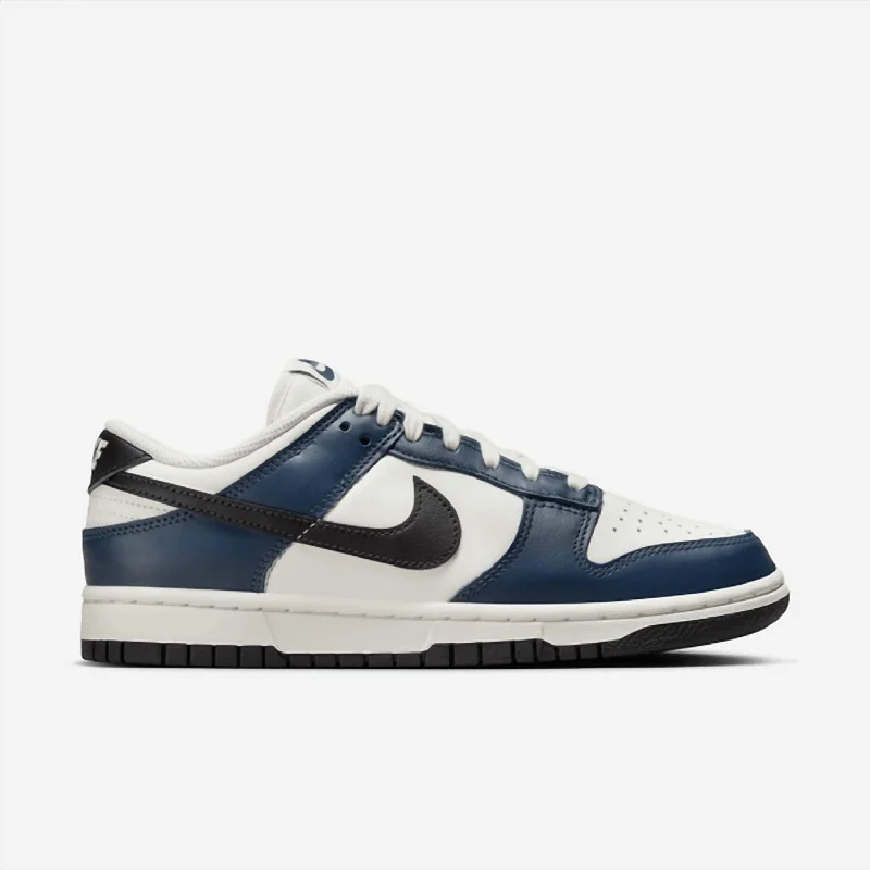 Women's Dunk Low Sneaker In Armory Navy/black-Sail